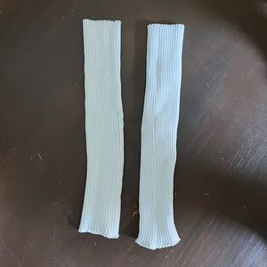 Soft, white leg warmers!